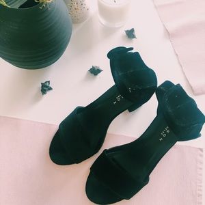 Black Velvet strappy sandals